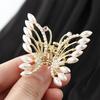 Sweet Girl Rhinestone Korean Hair Accessories Pearl Hair Clip Grasping Clip Butterfly Hair Claw