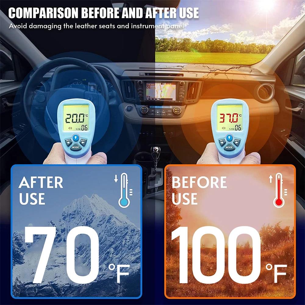 140*80CMFashion car sunblock Sunblock thermal insulation sunblock blinds Interior front windshield car cover sunshade umbrellaWindshield Sunshades 1