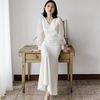 White Wedding Dress for Overseas Long Long Length [88flix] Weddings, Sleeves, (L)