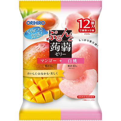 Orihiro Plundry Purun Konnyaku Jelly Mango + White Peach 20g X 12 Pieces Other (check Locks, Tongue Cleaners, Etc.) Other (check Locks, Tongue Cleaner