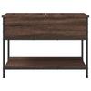Coffee Table Brown Oak Look 70 x 50 x 50 cm Wood Based Material Metal