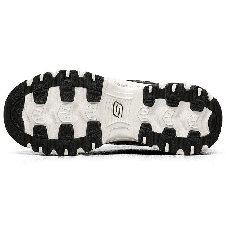 Skechers D Lites 1.0 Low Chunky Shoes Black Women's 149463-BKW