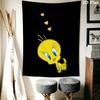 Tweety Bird Wall Tapestry Aesthetic Wall Hanging Printed Fabric Blanket Decorative Tapestries for Bedroom Living Room Home Decor