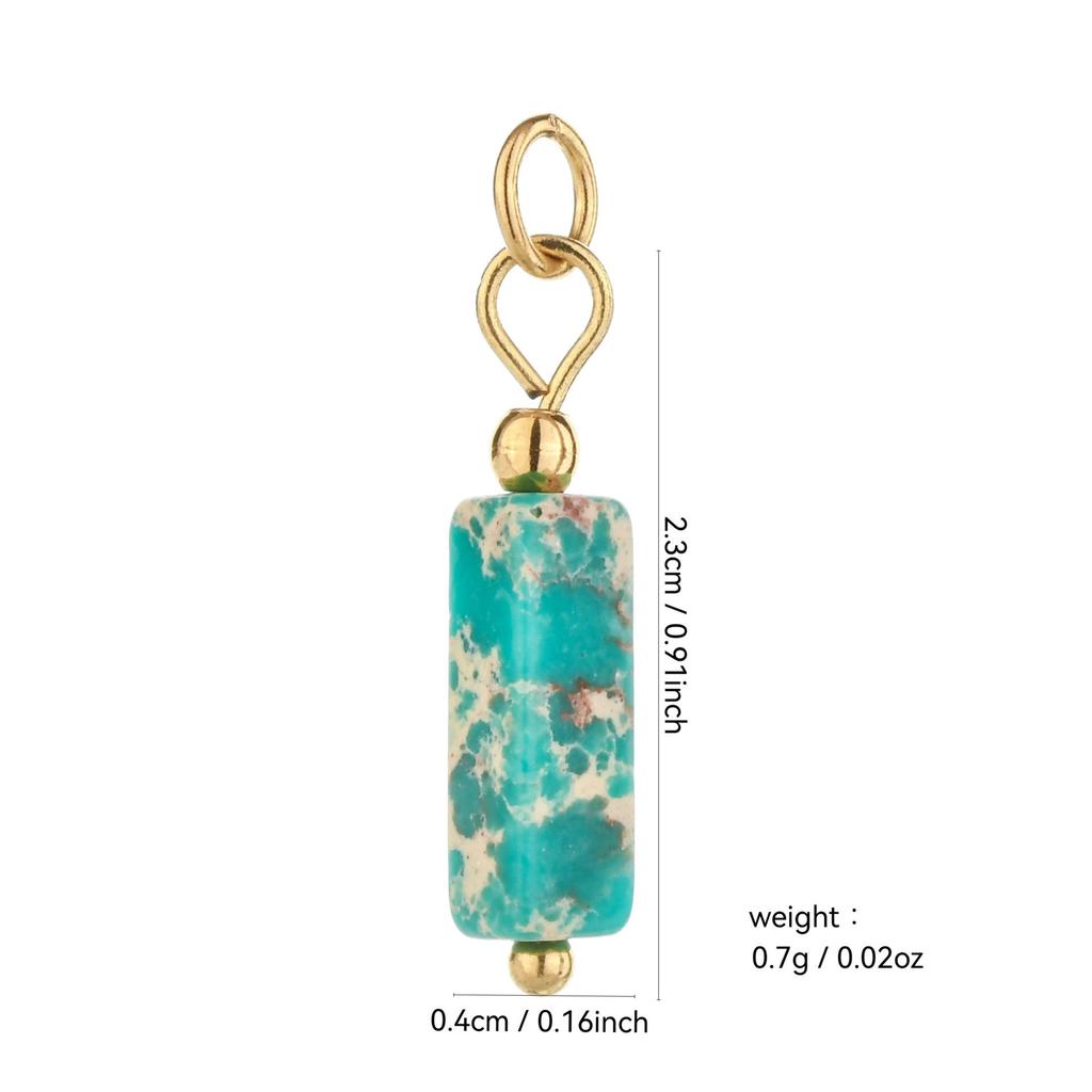 Handmade 18k Gold Electroplated Natural Stone Bead Earrings