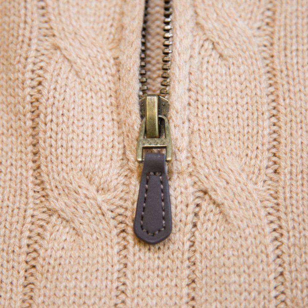 Half-zipper Lapel Pullover Knitted Sweater for Women's Casual Knitted Sweater