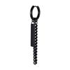 Vnox 1 Stuk Gotische Punk Hoepel Oorbellen voor Mannen Vrouwen, Zwart Roestvrij Staal Huggie Hoops Oor Sieraden, Kruis Geometrisch Hangend