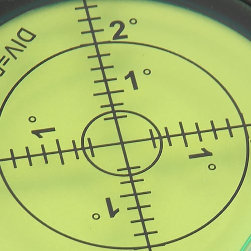 Round Level Gauge, Impact Resistant, High Precision, for Construction, Trailers, and Camping, 60 X 12mm, Easy To Use