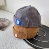 Hat men's tide early autumn retro corduroy landlord hat versatile melon fur hat women's literary hip-hop hat