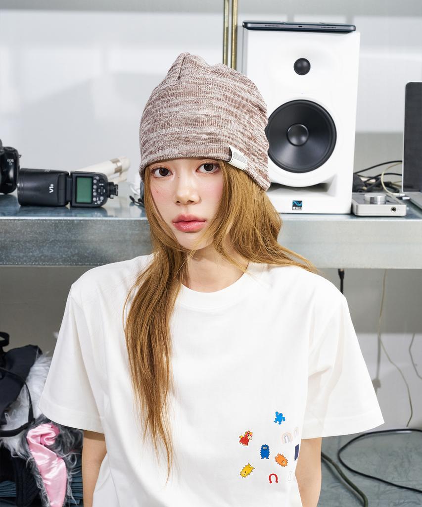 NOT NEW Nn Label Melange Beanie Brown