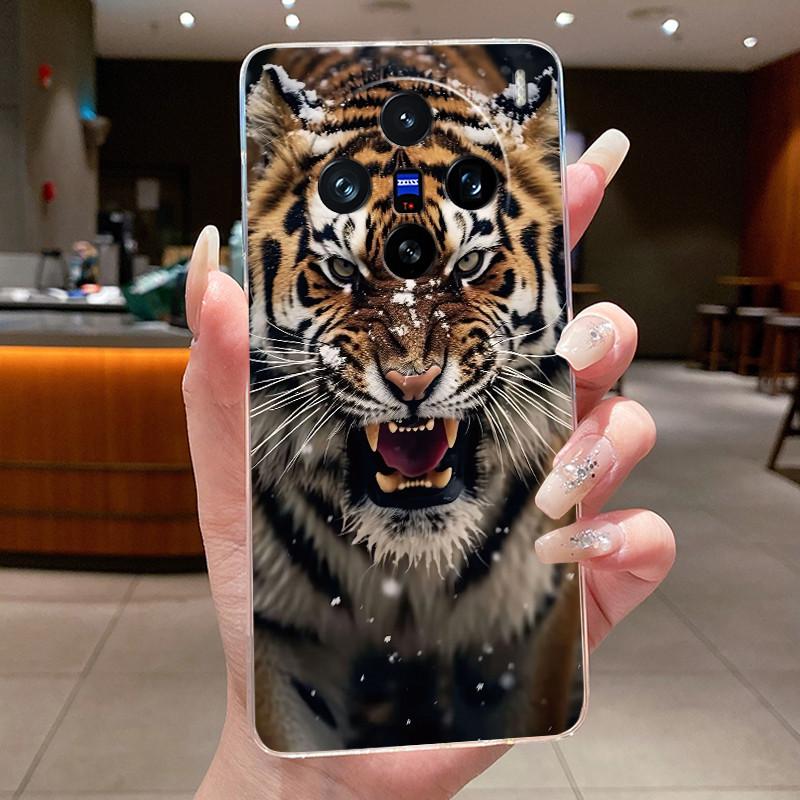 

Phone Case For Vivo X200 Pro mini Clear TPU Soft Cover Unique Black Cat In Pink Clouds Anti-scratch Couple Protective Shell vivo X200 Pro mini