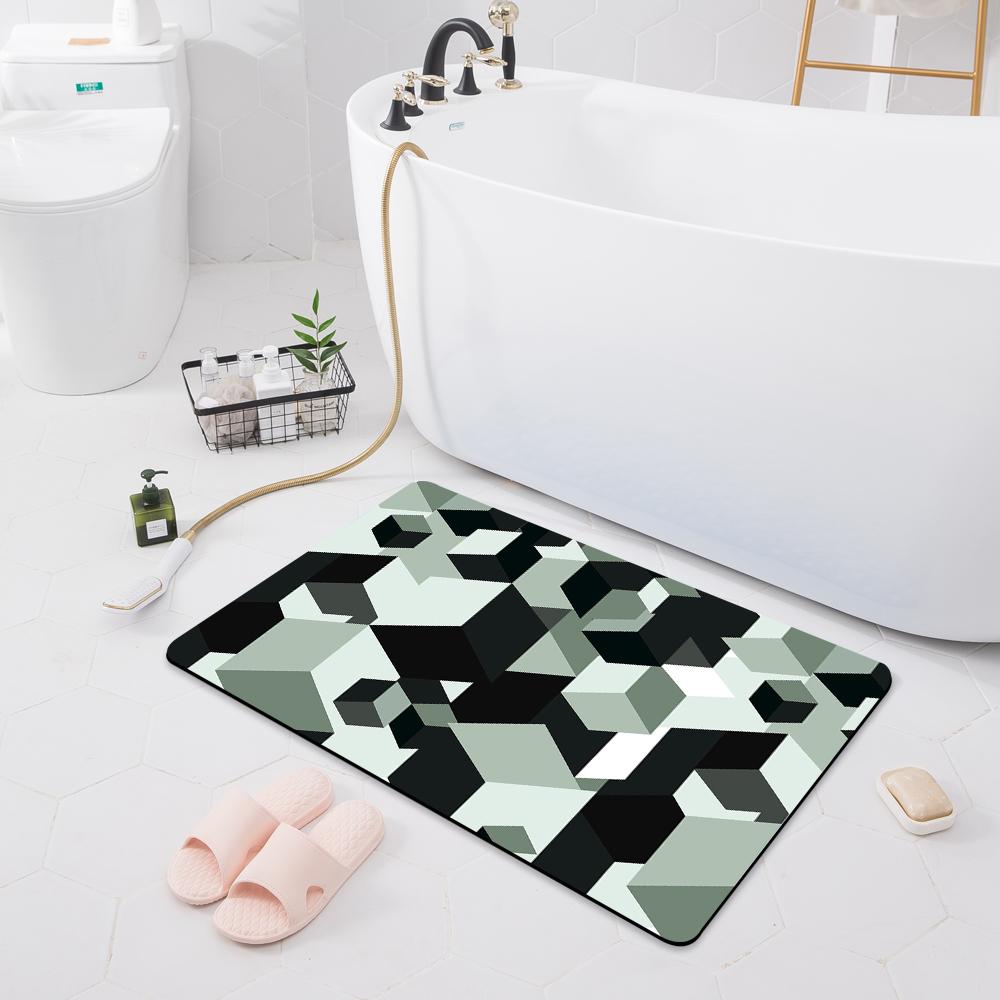 Bathroom Anti-slip Absorbent Mat Entrance Door Mat Bathroom Shower Rug Bedroom Floor Kitchen Rug