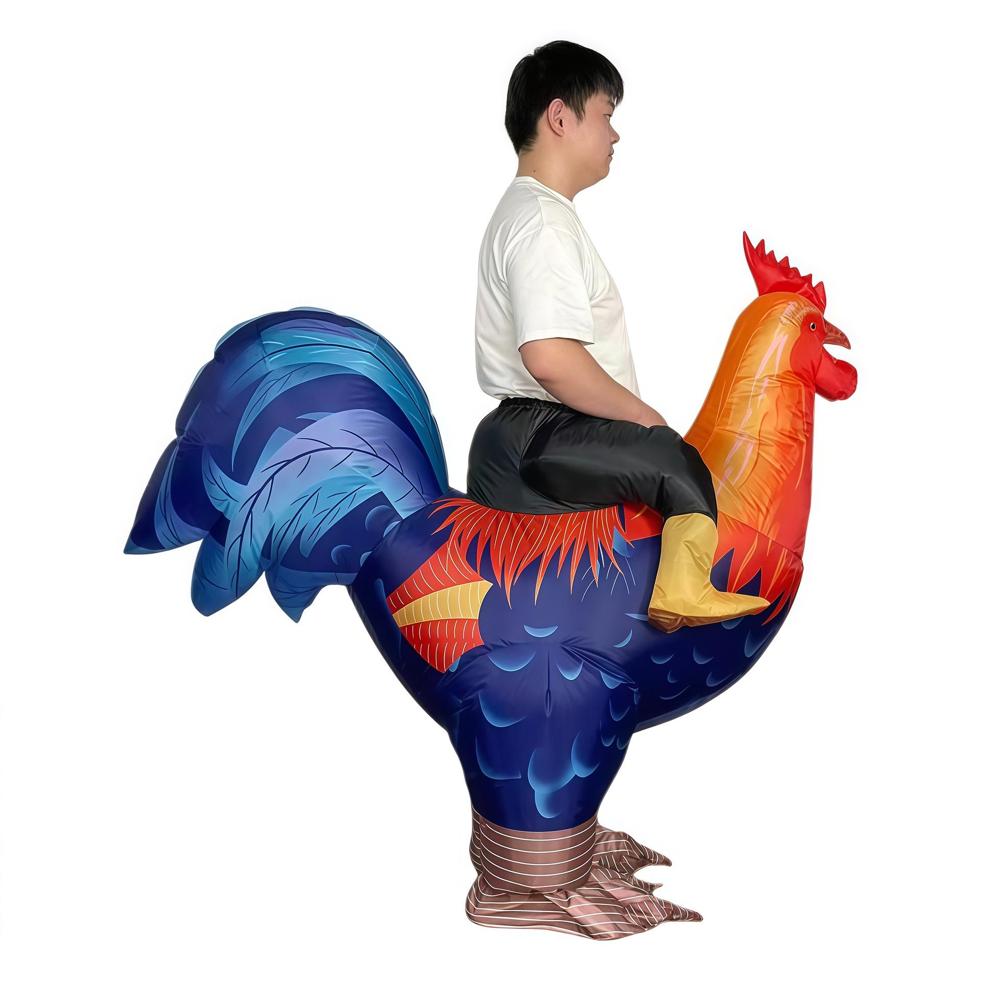 Надувной костюм Петуха Кукла Костюм Куклы Костюм Маскота Костюм для выступлений Реквизит для Хэллоуина Adult 150-190cm