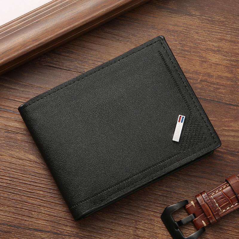 Vintage Men Leather Wallet Short Slim Male Purses Money Credit Card Holders Men Wallet Money Bag