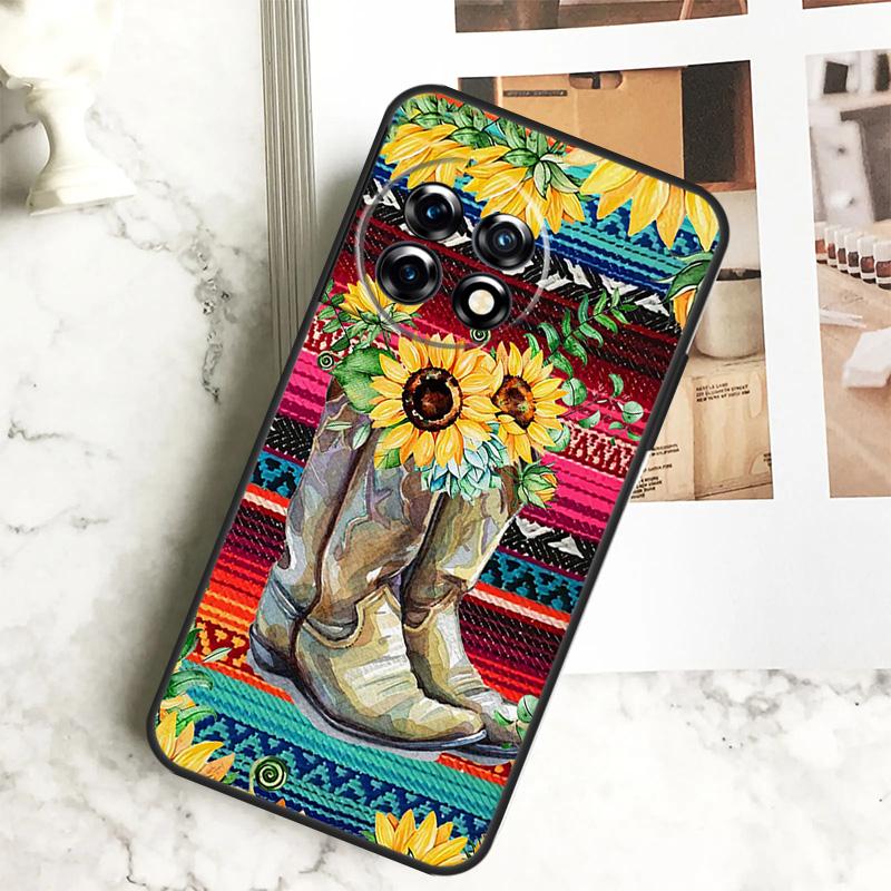 Western Cowgirl Cowboy Boho Case For OnePlus 11 12 12R 9 10 Pro 10R 9R 8T 10T Nord CE 2 3 Lite 2T N10 N20 N30 CE4 Cover