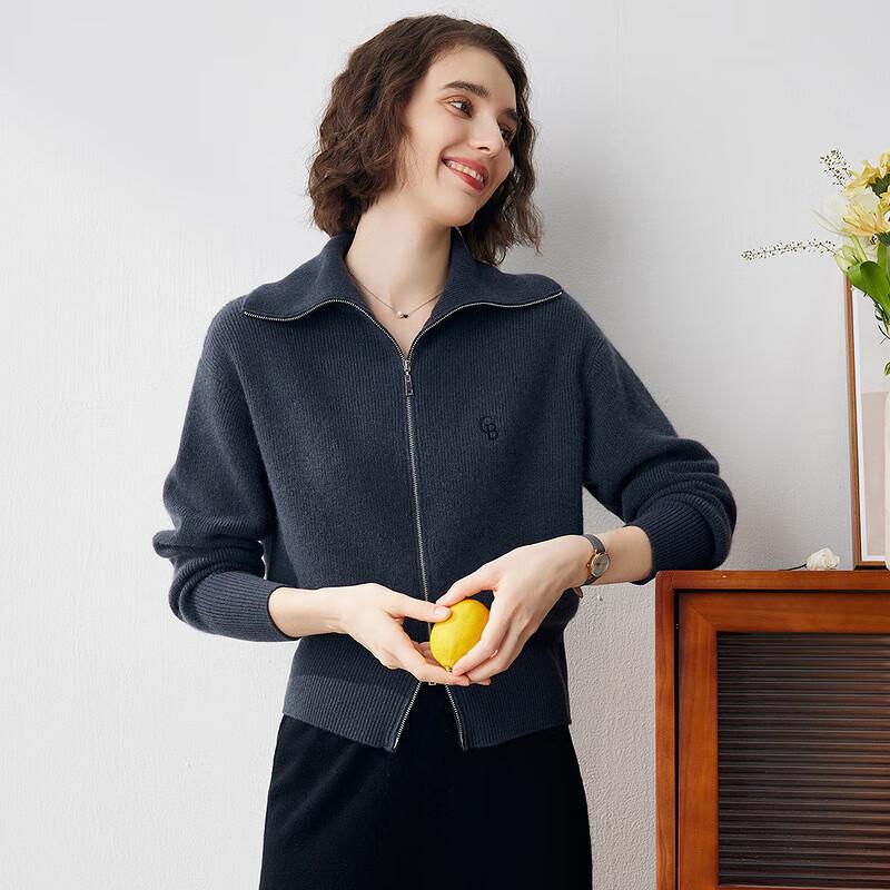 Kemeng Boka Women's Zip Cashmere Cardigan