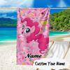 Custom Name Unicorn Pony Microfiber Beach Towel Super Soft & Absorbent for Bath, Beach, Travel Bath Time Accessory, Fan Gifts