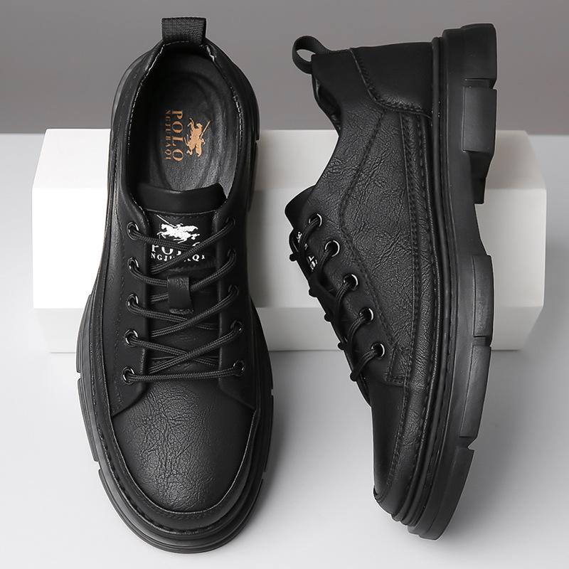 Large size men's tooling shoes trendy casual shoes lace-up soft-soled rubber men's shoes comfortable and non-slip Europe