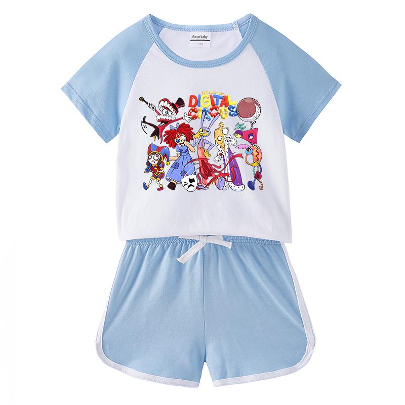 2026 Kids' Summer Outfit: Unisex Baby Short Sleeve T-shirt & Shorts Set for Casual Sports