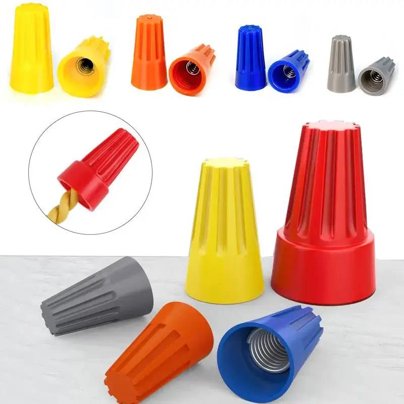 100Pcs~25pcs P1 P2 P3 P6 Colorful Wire Caps Electrical Connectors Screw Terminals With Spring Insert Twist Nuts Caps Connection Plug Connectors 4