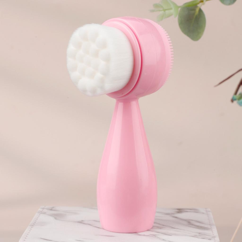 1 Polka Dot Soft Bristle Facial Cleansing Brush Deep Cleaning Silicone Soft Bristle Manual