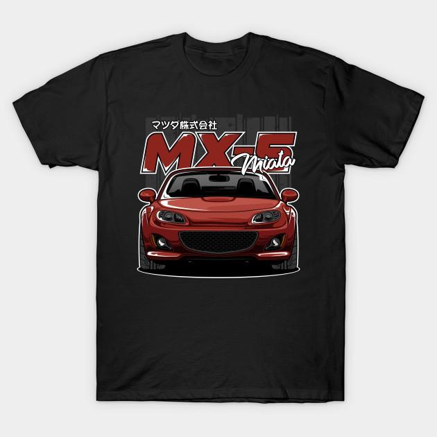 

Мужская черная футболка с принтом Miata Mx-5 Nc Печать на трансферной бумаге без вырезания Хлопковая футболка L чёрный