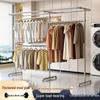 Galvanized Double-Layer Adjustable Clothes Drying Rack for Indoor Use
