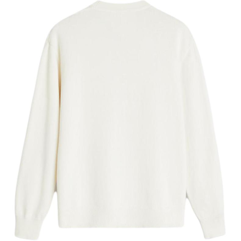 Zara Origins Special Collection Solid Color Casual Crew Neck Long Sleeve Sweater Men sweater White 9598432-712
