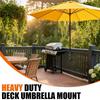 Good-Patio Umbrella Holder For Deck Railing, Adjustable Heavy Duty Mount For Courtyard Balcony