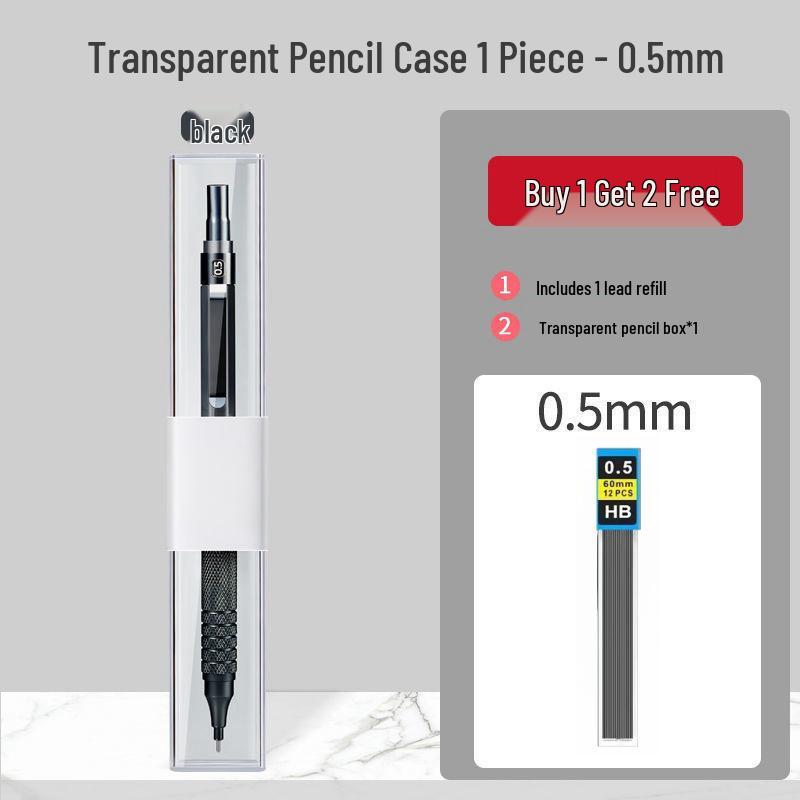 Professional Metal Mechanical Pencil, 0.5/0.7mm, Low Center Gravity, Weighted Feel, Continuous Lead Feed for Drawing & Painting.