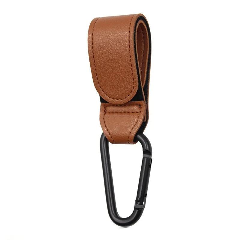 1/2pcs PU Leather Baby Bag Stroller Hook Pram Cart Organizer 360 Degree Rotatable Hook High-quality Crochet Stroller Accessories