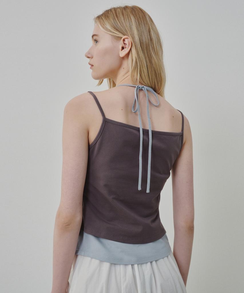 Ollibeudeollibeu Halter Neck Top & Sleeveless Set Oe6Me4140