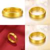 Fashionable Vietnamese Brass Gold Plated Six Character Mantra Ring For Couples And Individuals