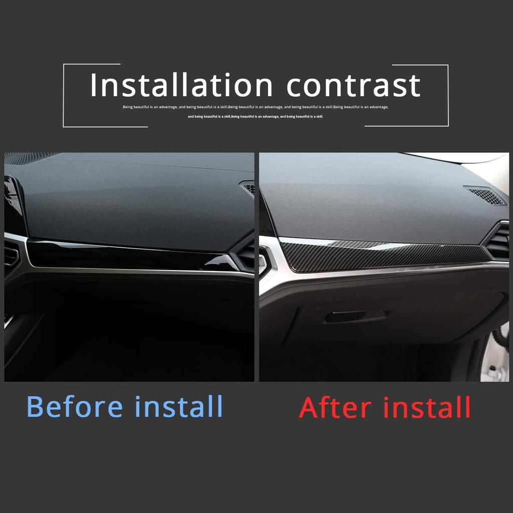 ABS Car Center Console Dashboard Decoration Panel Trim For BMW G20 G28 325li 3 Series 2019 2020 (Carbon Fiber)