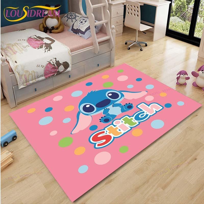 Anime Stitch Carpet Kids Carpets Living Room Tea Table Mats Bedroom Rug Washable Floor Mats Household Area Mat