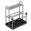 Kitchen Storage Rack And Utensil Drainer Tray Cutter Cutting Board Stand with Anti-Slip