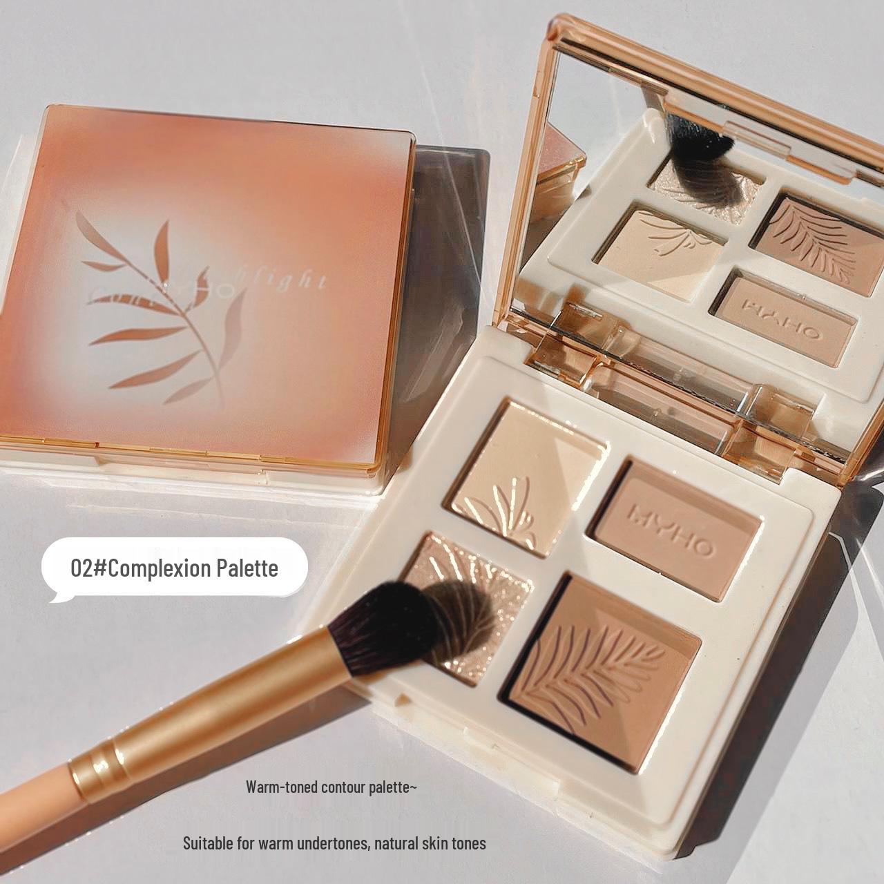 

Палетка для контуринга и хайлайтера из четырех цветов от Наны: Многофункциональный матовый хайлайтер и тени для лица.