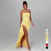 Hot-selling New Tube Top Dress, Sexy Side Split Irregular Hip Wrap Skirt In European and American Summer