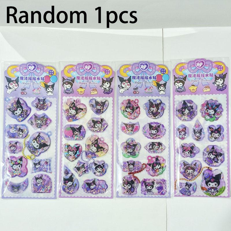 3D Stickers Kawaii Sanrio School Student Stationery Black Rice My Melody Stitch Stickers Notebook Diary Manual Decoration