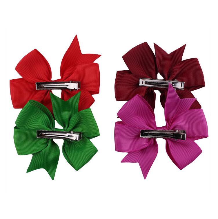 5pcs Baby Girls Colorful Headbands and Forked Tail Bow Thread Ribbon Hair Clips