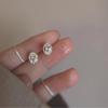 Women's Luxury Textured Metal Hoop Earrings - Versatile Niche Design