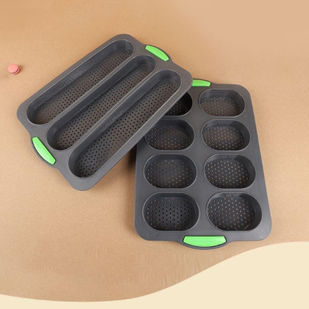 DIY Long Stick Bread Baking Tray 3/8 Grids Bread Pastry Mold Baking Tool Toast Cake Tray  Muffins