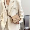 Korean Style Shoulder Bag PU Leather Crossbody Bag Fashionable Small Square Saddle Bag Women