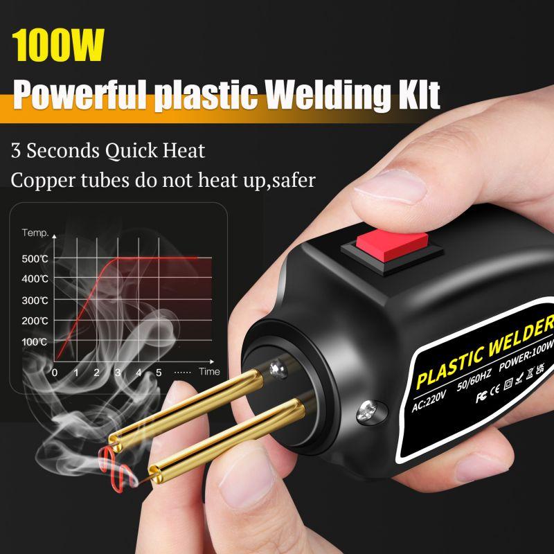 100W Plastic Welding Mini Hot Stapler Plastic Welding Plastic Welder Gun Kit for Car Bumper Repair Tools