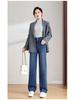 Elegant Korean-Style High-Waisted Wide-Leg Jeans for Women - Autumn 2025 Collection