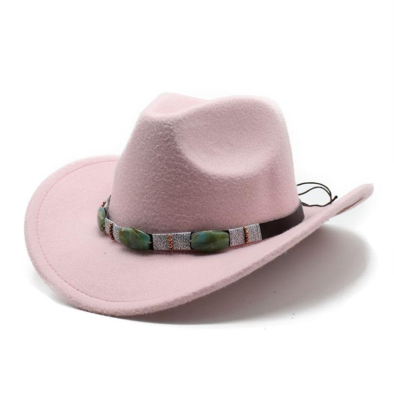 Wind Minority Style Accessories Woolen Western Cowboy Top Hat Men'S And Women'S Couple Hat