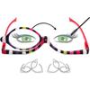 2 Pack Magnifying Makeup Glasses Eye Make Up Spectacles Flip Down Lens Folding Cosmetic Womens Reading Glasses +2.50-Yvan