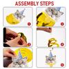 Set of 12 Kitten Swirls Ornament Ceiling Decoration Hanging Ornament for Animal Birthday Home Party Decoration
