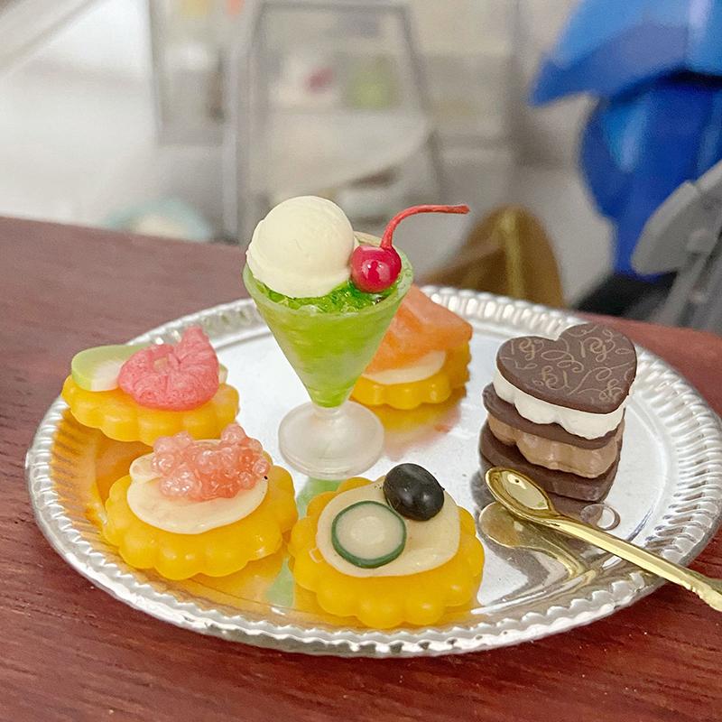 Drink 1/2Pcs Ice Cream Cups Cocktail Glass Model Pretend Play Mini Food Fit Play House Toy Doll Accessories Dollhouse Miniature