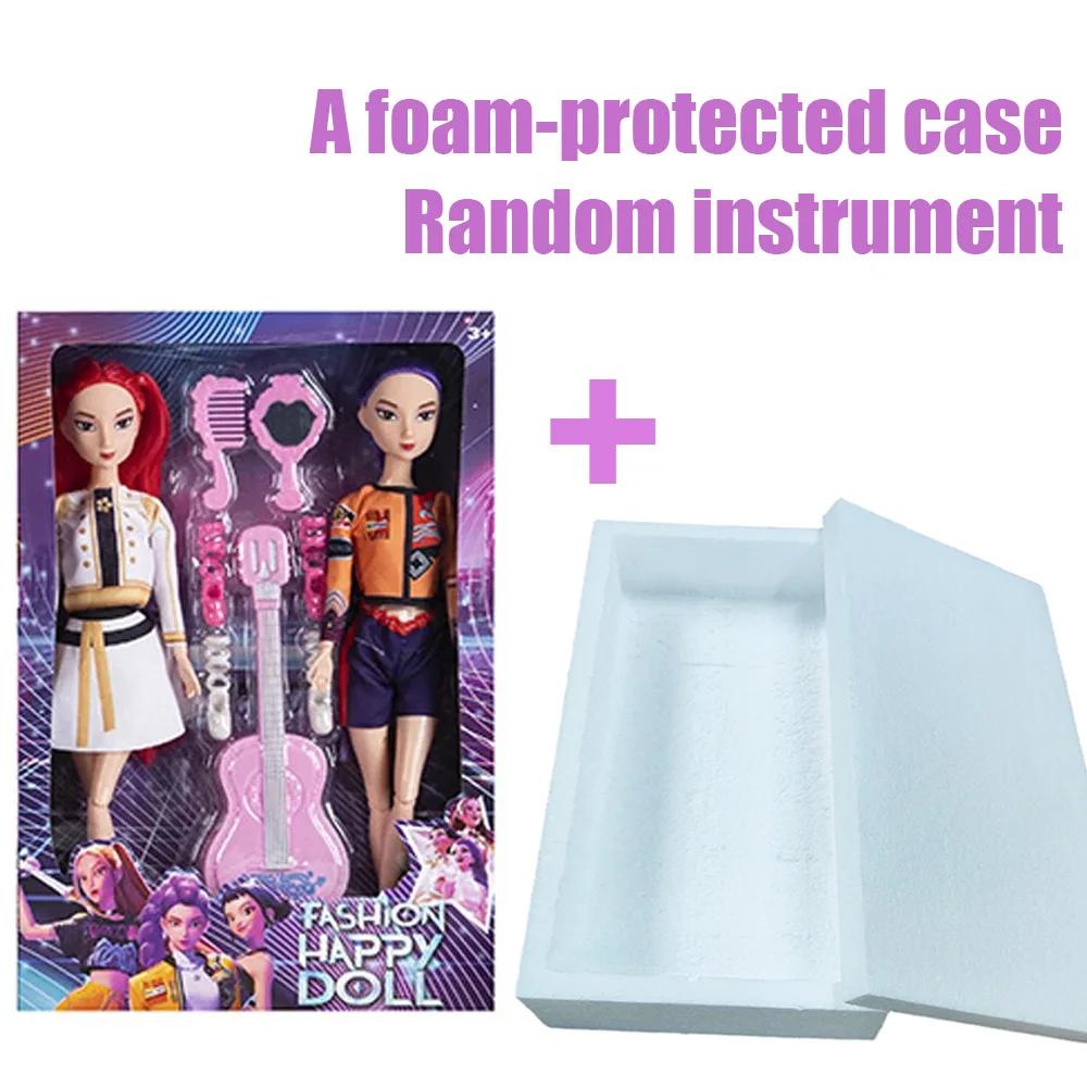 1/2/3 Stück Dämonenjäger Trendiges Mädchen-Gruppen-Artikulationspuppen mit Instrumenten-Zubehör Mädchenspielzeug Kinder Geburtstags-Feiertagsgeschenke