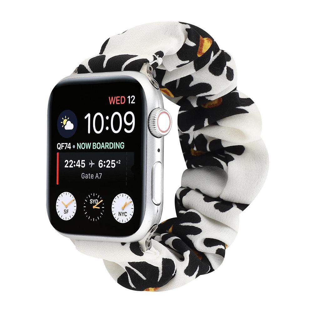 Compatible Apple Watch Scrunchie Band for Series 8/7/6/5/4/3/2/SE - Elastic Intestine Ring Design Wristband
